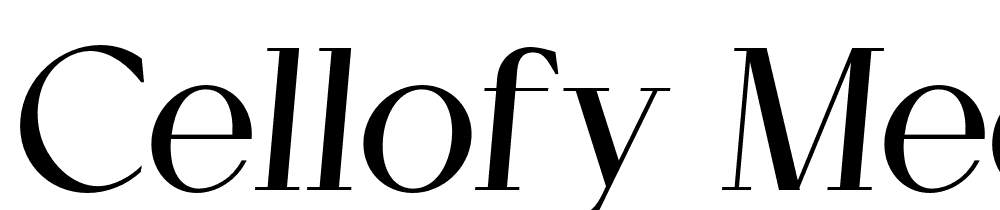 Cellofy-Medium-Italic font family download free