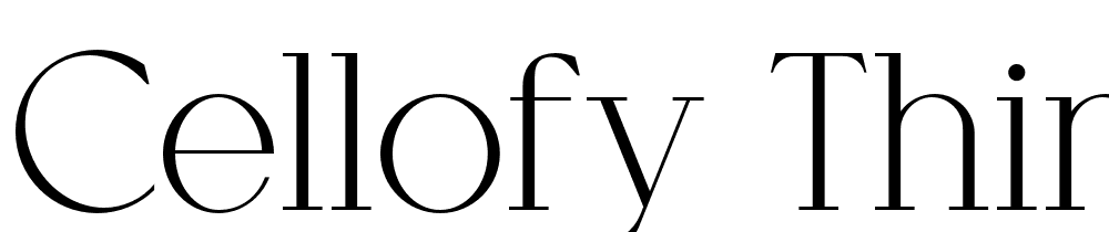 Cellofy-Thin font family download free