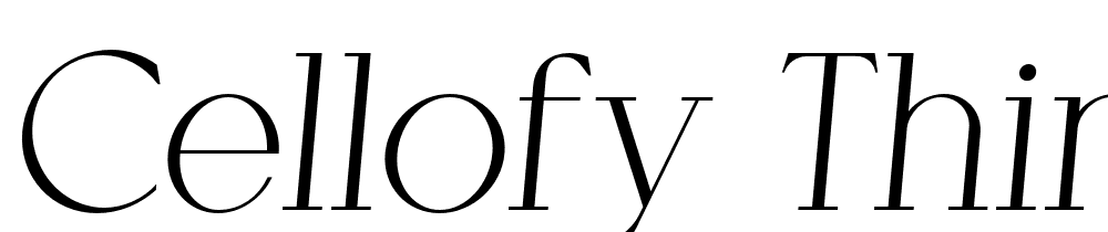 Cellofy-Thin-Italic font family download free