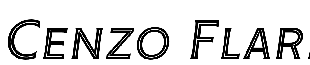 Cenzo Flare font family download free