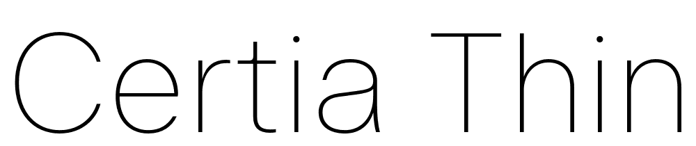 Certia-Thin font family download free