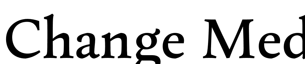 Change-Medium font family download free