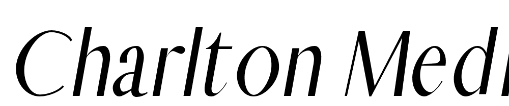 Charlton-Medium-Italic font family download free