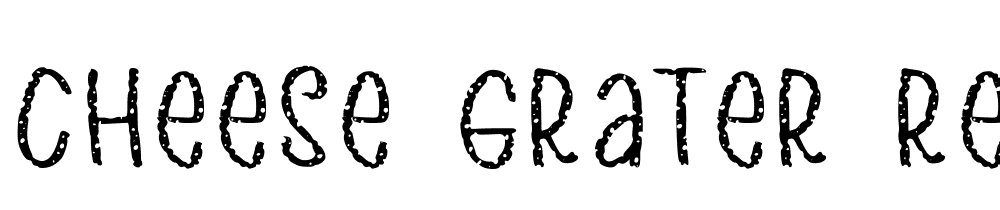 Cheese-Grater-Regular font family download free