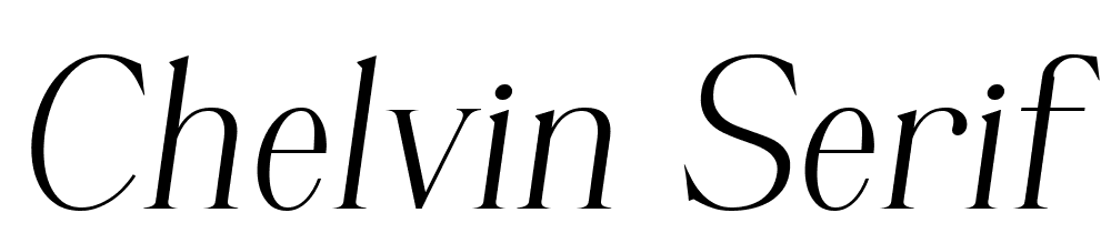 Chelvin-Serif font family download free