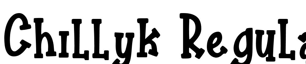 Chillyk-Regular font family download free