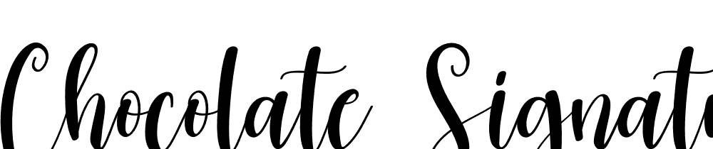 Chocolate-Signature font family download free