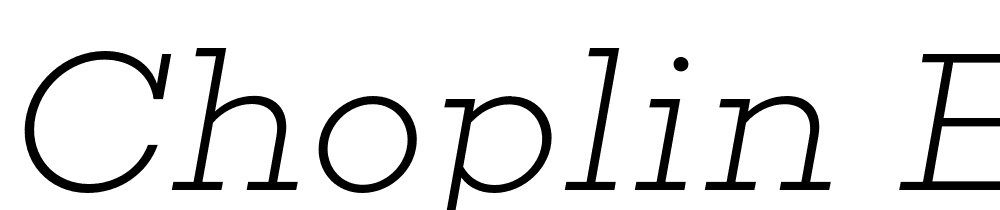 Choplin ExtraLight Italic font family download free