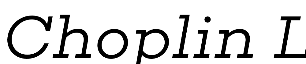 Choplin Light Italic font family download free