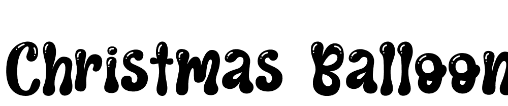 Christmas-Balloon-Personal-Use font family download free