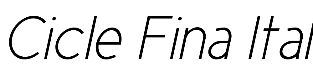 Cicle-Fina-Italic font family download free