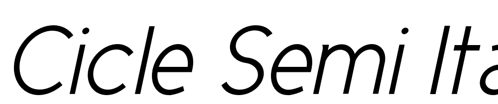 Cicle-Semi-Italic font family download free