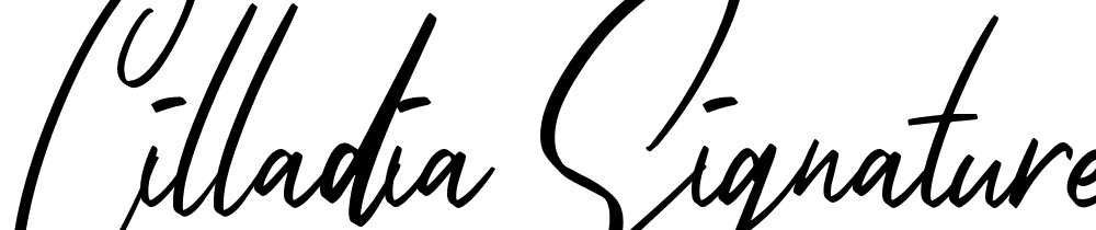 Cilladia Signature DEMO font family download free