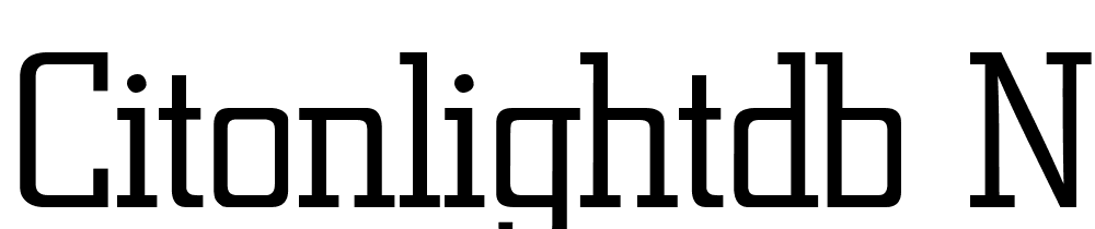 CitonLightDB-Normal font family download free