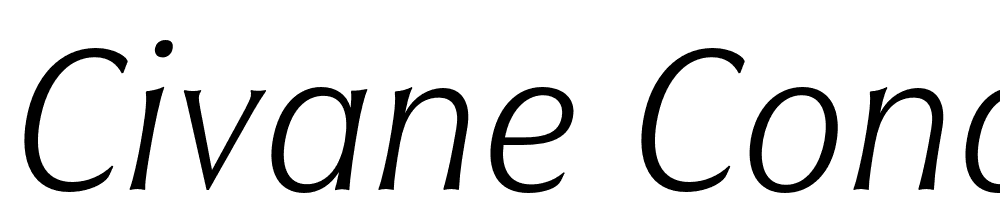 Civane-Cond-Thin-Italic font family download free