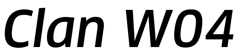 Clan-W04-Medium-Italic font family download free