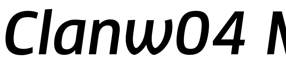 ClanW04-MediumItalic font family download free