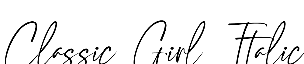 Classic-Girl-Italic font family download free