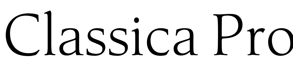 Classica-Pro-Light font family download free