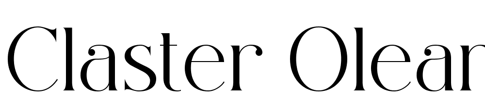 Claster Oleander font family download free