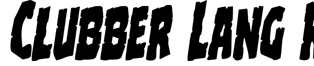 Clubber-Lang-Rotalic font family download free