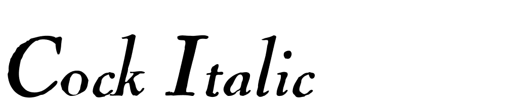 Cock-Italic font family download free