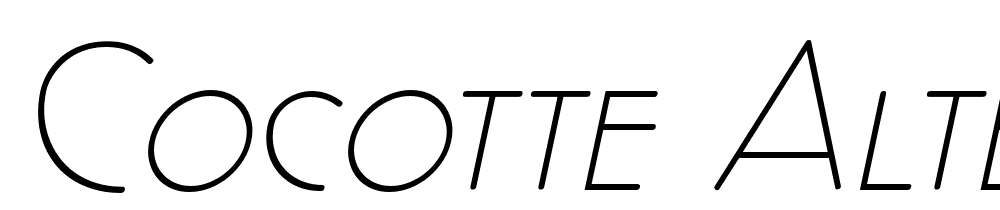 Cocotte-Alternate-UltLt-Ita font family download free