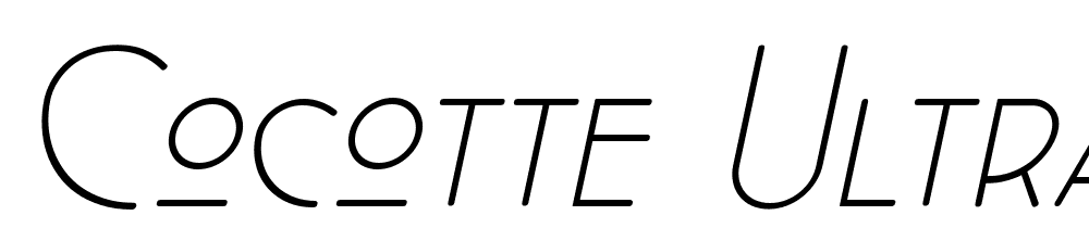 Cocotte-UltraLight-Italic font family download free