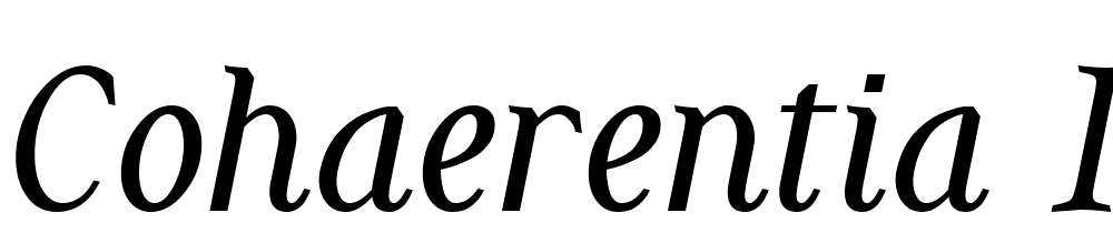 Cohaerentia-Italic font family download free