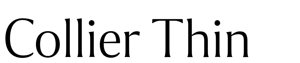 Collier-Thin font family download free