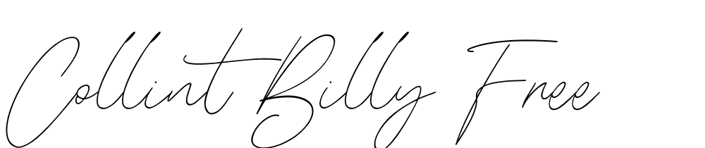 Collint Billy Free font family download free