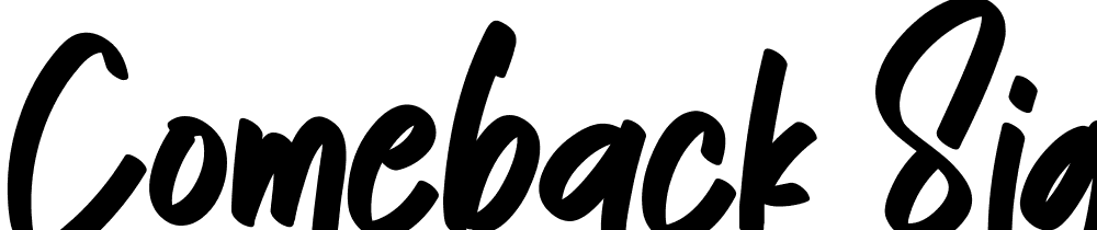 Comeback-Signature font family download free