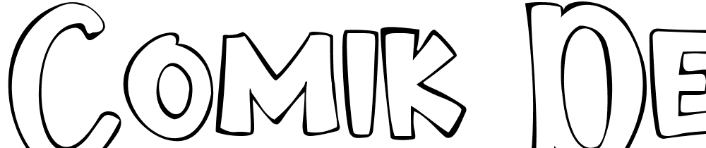 Comik-Demo-Outline font family download free