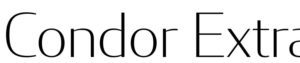 Condor-ExtraLight font family download free