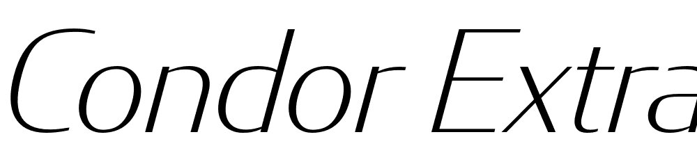 Condor-ExtraLight-Italic font family download free