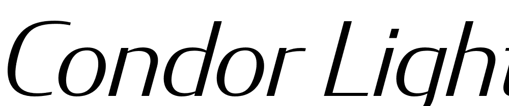 Condor-Light-Italic font family download free