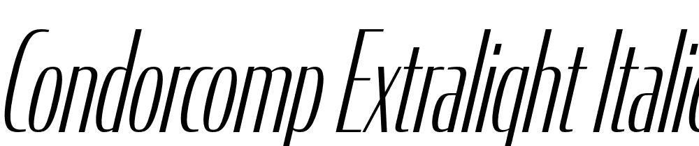 CondorComp-ExtraLight-Italic font family download free