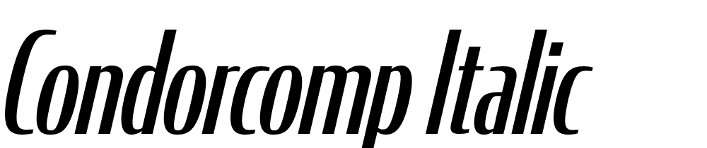 CondorComp-Italic font family download free