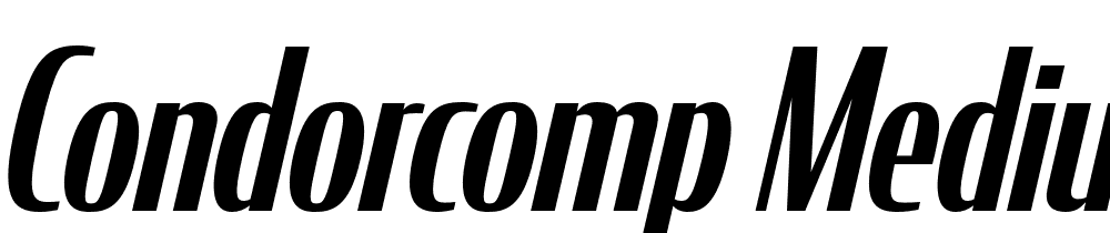 CondorComp-Medium-Italic font family download free