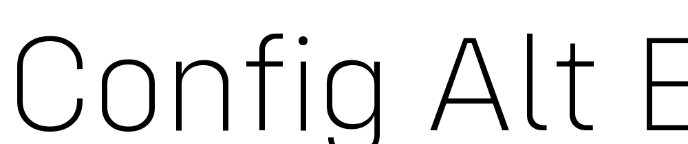 Config-Alt-ExtraLight font family download free