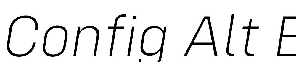 Config-Alt-ExtraLight-Italic font family download free