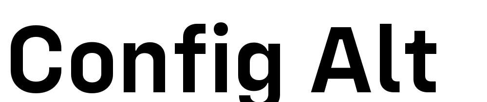 config-alt font family download free