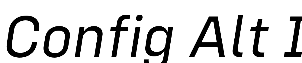 Config-Alt-Italic font family download free