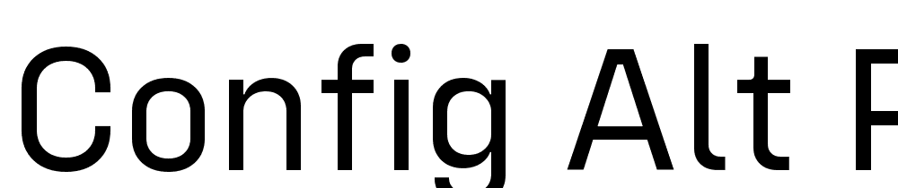 Config-Alt-Regular font family download free