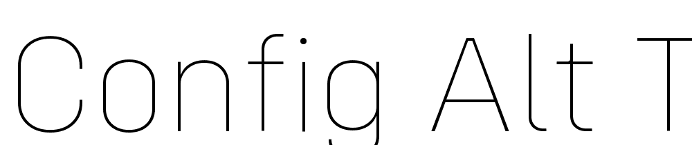 Config-Alt-Thin font family download free