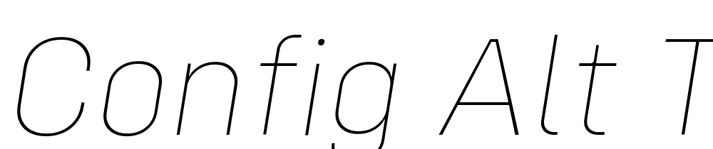 Config-Alt-Thin-Italic font family download free