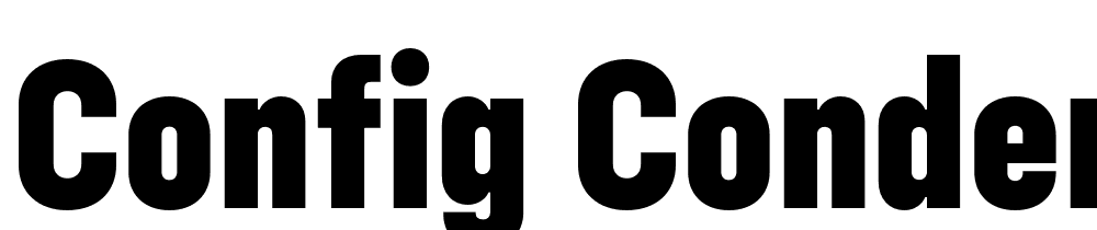 Config-Condensed-ExtraBold font family download free