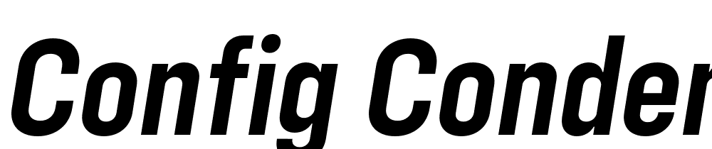 config-condensed font family download free