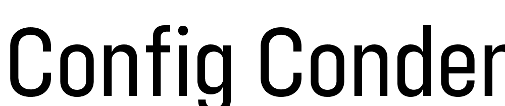 Config-Condensed-Regular font family download free