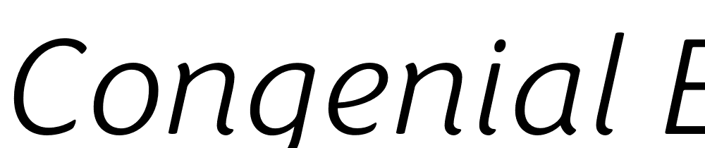 Congenial-ExtraLight-Italic font family download free